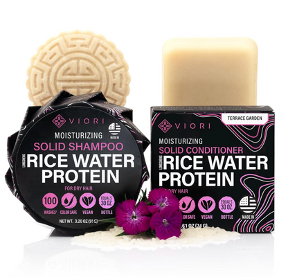 Viori Rice Water Protein Shampoo and Conditioner Bar Set